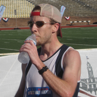 Men's half-marathon winner Victor Flemming